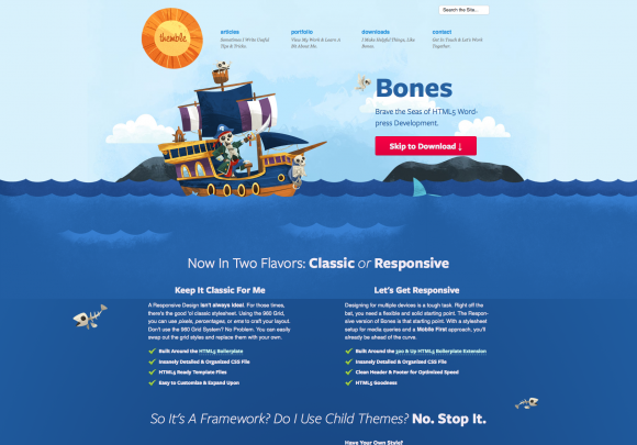 Blank & Bare WordPress HTML5 Frameworks