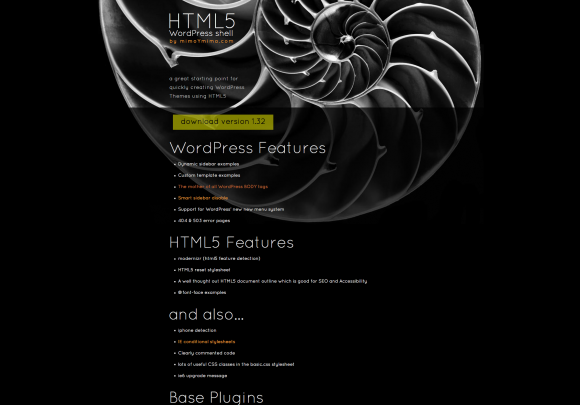 Blank & Bare WordPress HTML5 Frameworks