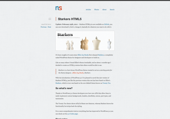 Blank & Bare WordPress HTML5 Frameworks